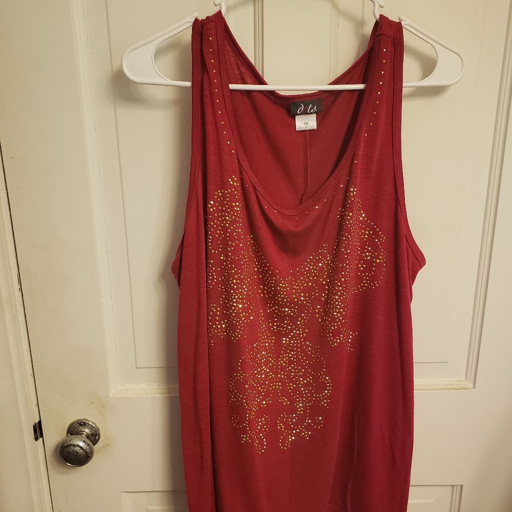 Dots 3x Tank Top w Gold Design